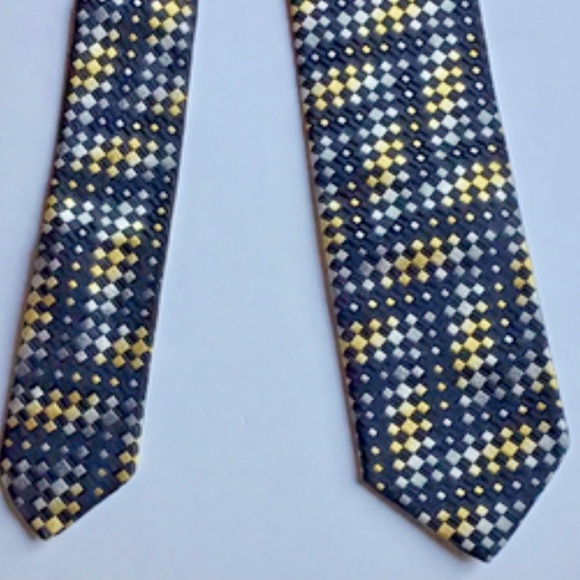 Missoni  Black & yellow all silk  skinny Tie made in Italy  🇮🇹 - Picture 7 of 9